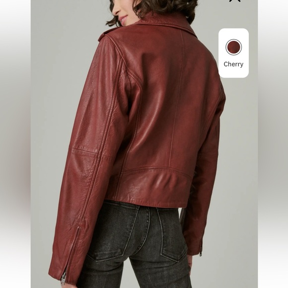 Deep Red Leather Jacket - Picture 12 of 13